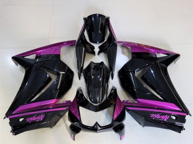 Billige Glänzendes Schwarz Lila 2008-2012 Kawasaki Ninja 250 Motorrad Verkleidung