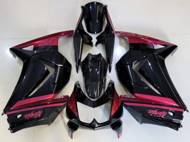 Billige Glänzendes Schwarz Rot 2008-2012 Kawasaki Ninja 250 Motorrad Verkleidung