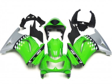 Billige Grün Silber Schwarz 2008-2012 Kawasaki Ninja 250 Motorrad Verkleidung