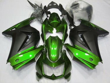 Billige Grün Matt Schwarz 2008-2012 Kawasaki Ninja 250 Motorrad Verkleidung