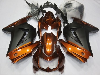 Billige Orange Matt Schwarz 2008-2012 Kawasaki Ninja 250 Motorrad Verkleidung