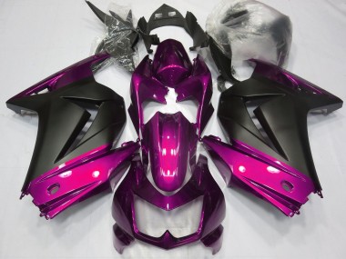 Billige Rosa Matt Schwarz 2008-2012 Kawasaki Ninja 250 Motorrad Verkleidung