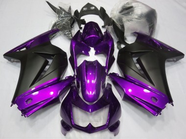 Billige Lila Matt Schwarz 2008-2012 Kawasaki Ninja 250 Motorrad Verkleidung