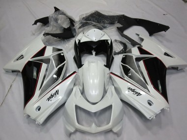 Billige Weiß Glänzendes Schwarz 2008-2012 Kawasaki Ninja 250 Motorrad Verkleidung