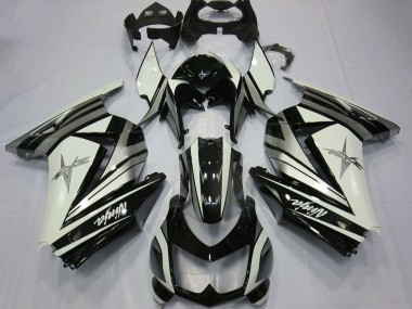 Billige Weiß Silber Stern Glänzendes Schwarz 2008-2012 Kawasaki Ninja 250 Motorrad Verkleidung