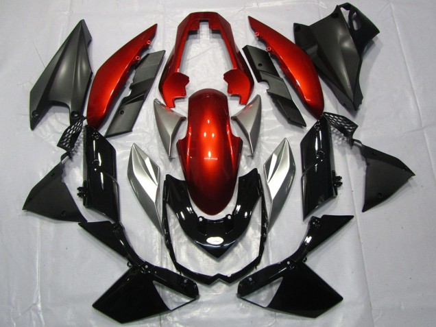 Billige Rot Silber Glänzendes Schwarz 2010-2013 Kawasaki Z1000 Motorrad Verkleidung