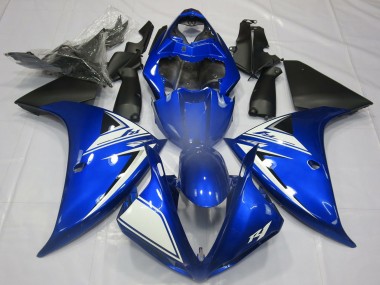 Billige Blau Weiß Matt Schwarz 2012-2014 Yamaha R1 Motorrad Verkleidung