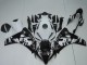 Billige Honda CBR1000RR Abs Verkleidungen 2008-2011 - Weiss Glanzendes Schwarz