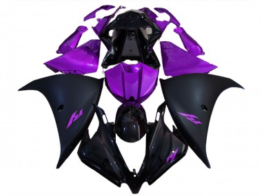 Billige Glänzendes Schwarz Matt Schwarz Lila 2012-2014 Yamaha R1 Motorrad Verkleidung