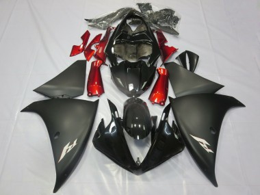 Billige Glänzendes Schwarz Matt Schwarz Rot 2012-2014 Yamaha R1 Motorrad Verkleidung