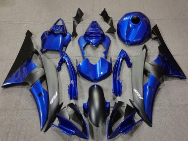 Billige Blau Matt Schwarz Weiß Aufkleber 2008-2016 Yamaha R6 Motorrad Verkleidung