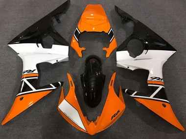 Billige Orange Weiß Glänzendes Schwarz 2003-2004 Yamaha R6 Motorrad Verkleidung