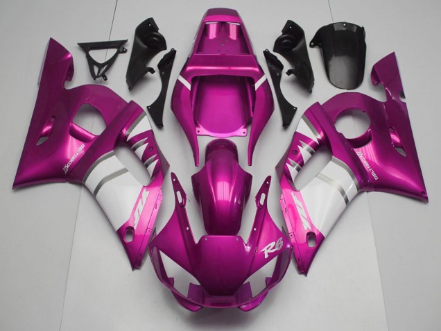 Billige Rosa Weiß 1998-2002 Yamaha R6 Motorrad Verkleidung