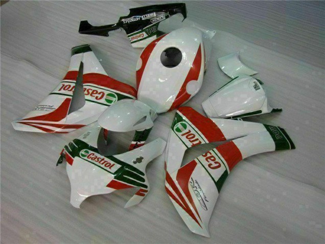 Billige Honda CBR1000RR Motorrad Verkleidung 2008-2011 - Weiss Rot Grun Castrol
