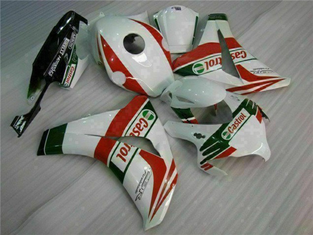 Billige Honda CBR1000RR Motorrad Verkleidung 2008-2011 - Weiss Rot Grun Castrol