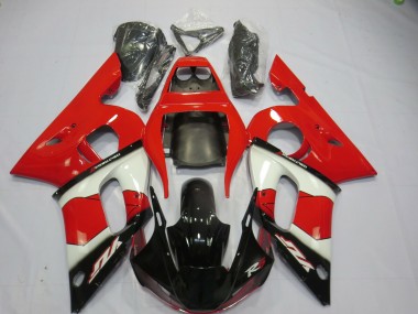 Billige Rot Weiß Glänzendes Schwarz 1998-2002 Yamaha R6 Motorrad Verkleidung