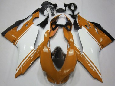 Billige Braun Weiß Schwarz 2011-2014 Ducati 1199 Motorrad Verkleidung