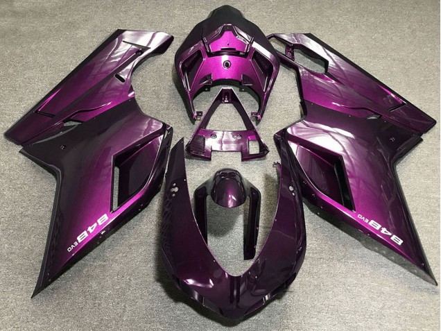 Billige Lila 2007-2014 Ducati 848 Motorrad Verkleidung