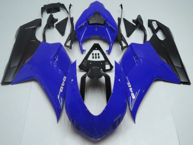 Billige Blau Matt Schwarz 2007-2014 Ducati 848 Motorrad Verkleidung