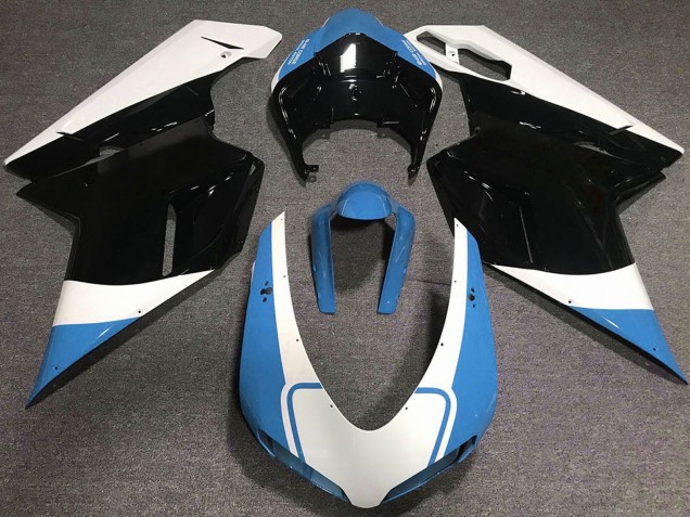 Billige Weiß Blau Glänzendes Schwarz 2007-2014 Ducati 848 1098 1198 Motorrad Verkleidung