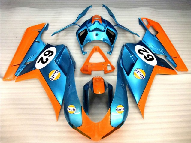 Billige Orange Blau Gulf 62 2007-2014 Ducati 848 1098 1198 Motorrad Verkleidung