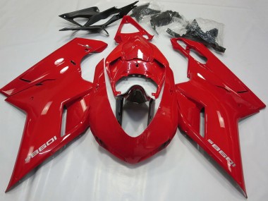 Billige Glänzendes Rot Glänzendes Schwarz 2007-2014 Ducati 1098 Motorrad Verkleidung