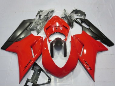 Billige Rot Matt Schwarz 2007-2014 Ducati 848 Motorrad Verkleidung