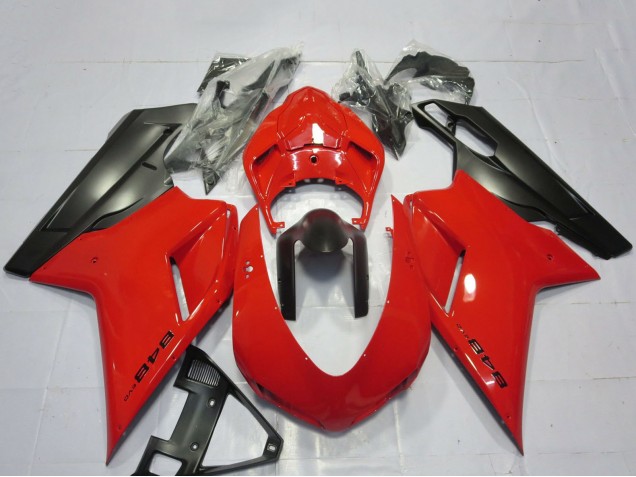 Billige Rot Matt Schwarz 2007-2014 Ducati 848 Motorrad Verkleidung