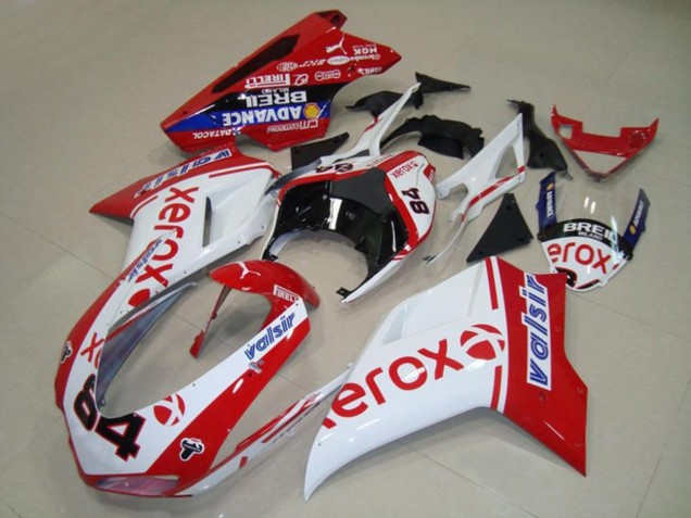 Billige Weiß Rot Blau Glänzendes Schwarz Valsir Xerox 84 2007-2014 Ducati 848 1098 1198 Motorrad Verkleidung