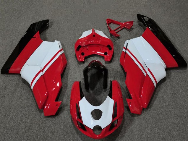 Billige Weiß Rot Glänzendes Schwarz 2003-2004 Ducati 749 999 Motorrad Verkleidung
