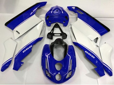 Billige Weiß Blau Schwarz 2003-2004 Ducati 999 Motorrad Verkleidung