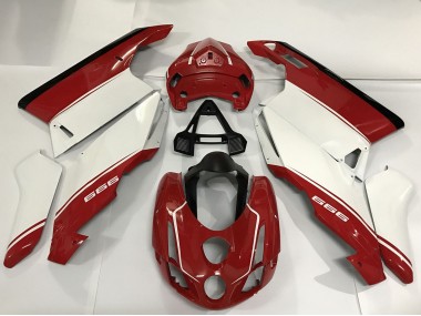 Billige Weiß Rot Schwarz 2003-2004 Ducati 999 Motorrad Verkleidung