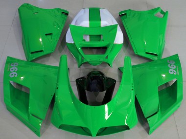 Billige Glänzendes Grün Weiß 1993-2005 Ducati 996 Motorrad Verkleidung