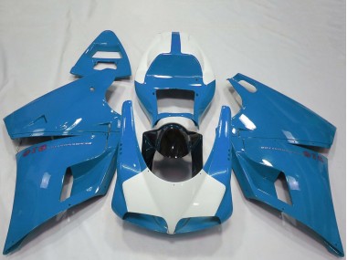 Billige Hellblau Glänzendes Schwarz 1993-2005 Ducati 916 Motorrad Verkleidung
