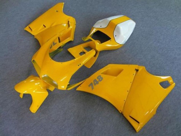 Billige Weiß Gelb 1993-2005 Ducati 748 Motorrad Verkleidung