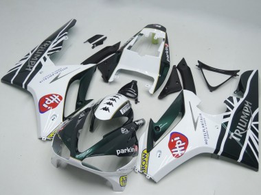 Billige Weiß Glänzendes Schwarz HPi 2009-2012 Triumph Daytona 675 Motorrad Verkleidung