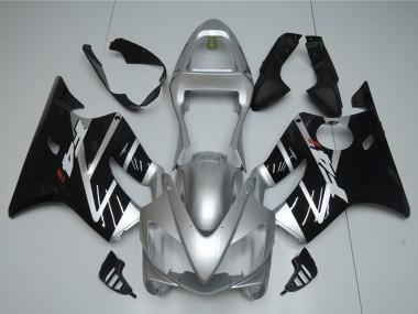 Billige Honda CBR600 F4i Motorrad Verkleidung 2001-2003 - Silber Glanzendes Schwarz