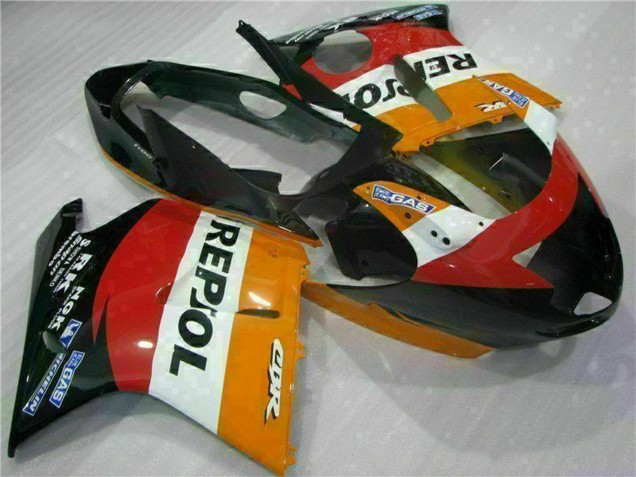 Billige Honda CBR1100XX Blackbird Motorrad Verkleidung 1996-2007 - Orange Weiss Rot Glanzendes Schwarz Repsol