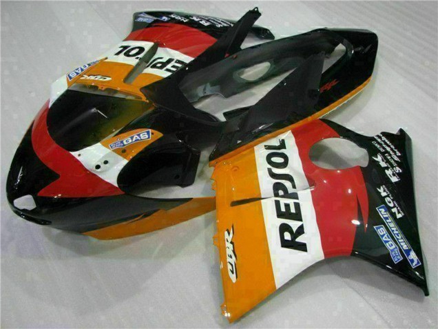 Billige Honda CBR1100XX Blackbird Motorrad Verkleidung 1996-2007 - Orange Weiss Rot Glanzendes Schwarz Repsol