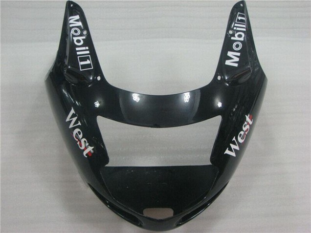 Billige Honda CBR1100XX Blackbird Motorrad Verkleidung 1996-2007 - Glanzendes Schwarz Weiss West
