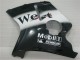 Billige Honda CBR1100XX Blackbird Motorrad Verkleidung 1996-2007 - Glanzendes Schwarz Weiss West