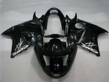 Billige Honda CBR1100XX Blackbird Motorrad Verkleidung Kit 1996-2007 - Glanzendes Schwarz