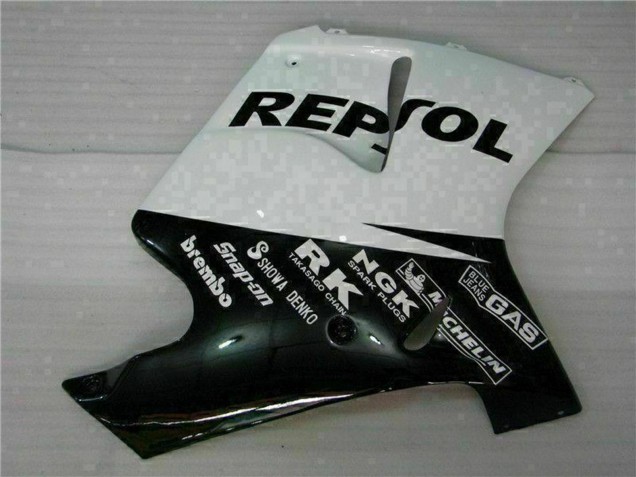 Billige Honda CBR1100XX Blackbird Motorrad Verkleidung 1996-2007 - Weiss Glanzendes Schwarz Repsol