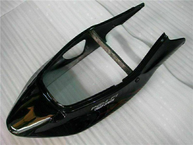 Billige Honda CBR1100XX Blackbird Motorrad Verkleidung 1996-2007 - Glanzendes Schwarz Rot Flamme