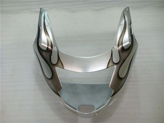 Billige Honda CBR1100XX Blackbird Motorrad Verkleidung 1996-2007 - Silber Schwarz Flamme