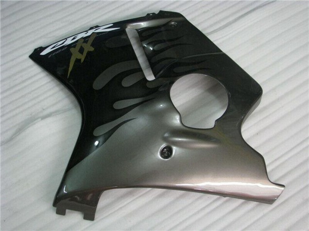 Billige Honda CBR1100XX Blackbird Motorrad Verkleidung 1996-2007 - Glanzendes Schwarz Silber Flamme