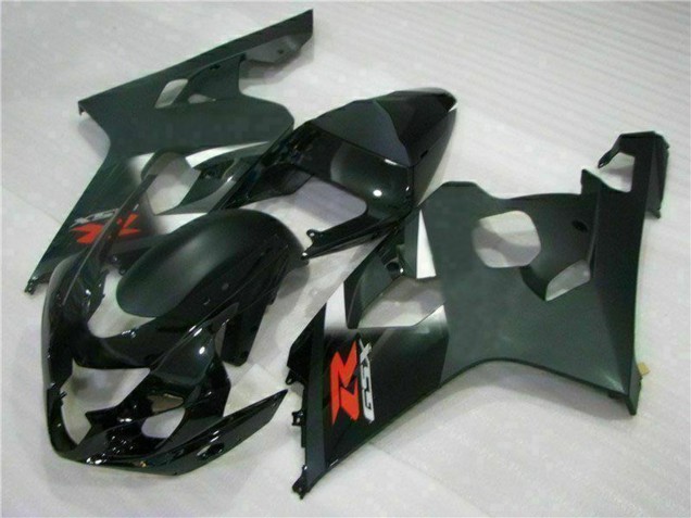 Billige Suzuki GSXR 600/750 Motorrad Verkleidung 2004-2005 - Glanzendes Schwarz Matt Schwarz Rot Aufkleber