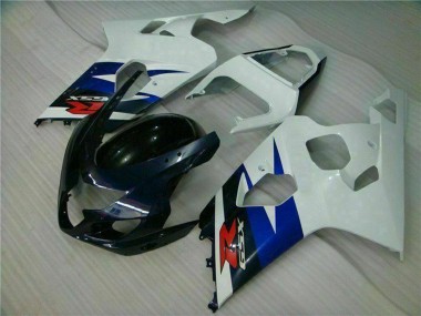 Billige Suzuki GSXR 600/750 Motorrad Verkleidung 2004-2005 - Weiss Blau Glanzendes Schwarz Rot