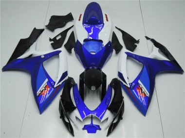 Billige Suzuki GSXR 600/750 Motorrad Verkleidung 2006-2007 - Weiss Blau Schwarz Rot