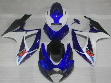 Billige Suzuki GSXR 600/750 Motorrad Verkleidung 2006-2007 - Weiss Blau Schwarz Rot